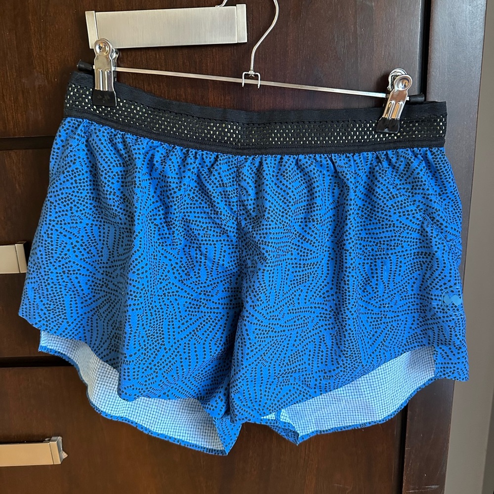 2 pair - Janji AFO Middle Shorts for running. Size small. (blue and gray)
